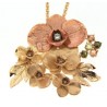 Maria Sole gioielli collana orchidea in argento dorato e rosa con duraliti