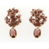 Maria Sole jewelry, silver earrings 925 gold, crystal, rose quartz