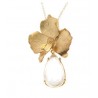Maria Sole jewelry, 925 silver pendant golden drop of moonstone natural
