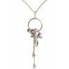 Misis Silver necklace with orchids CA07660