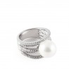 Arches ring with pearl.