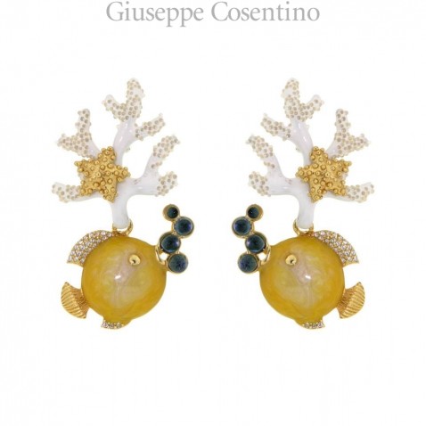 Misis orecchini in argento con pesce CA07843