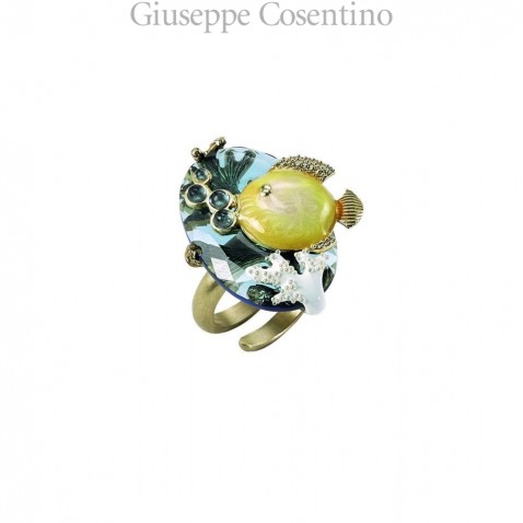 Misis silver ring with fish CA07843