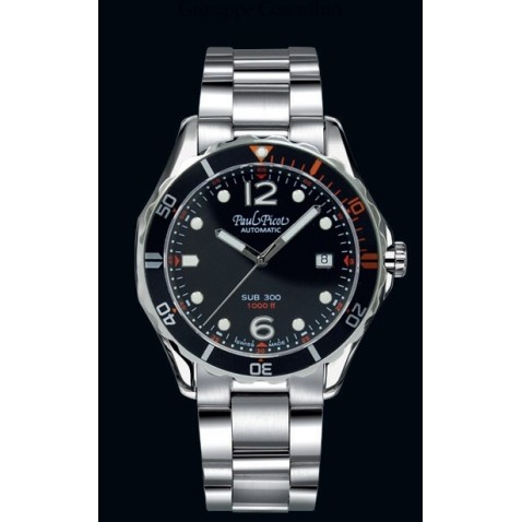 Paul Picot Orologio Automatico Commodore sub 300 9753SGN/C Paul Picot Orologio Automatico Commodore sub 300 9753SGN/C