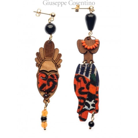 Lebole Orecchini Africa piccolo arancio Lebole Orecchini Africa piccolo arancio