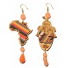 Lebole Africa earrings big light orance