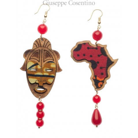 Lebole Africa earrings big ruby Lebole Africa earrings big ruby