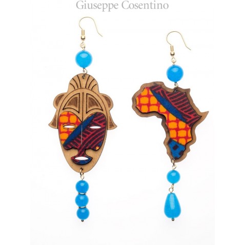 Lebole Orecchini Africa grande azzurro Lebole Orecchini Africa grande azzurro
