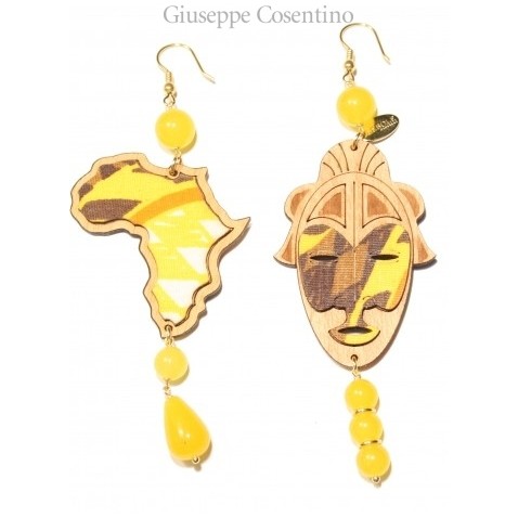 Lebole Orecchini Africa grande giallo Lebole Orecchini Africa grande giallo