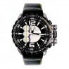 Orologio PRINGEPS da uomo Pilota cronografo oversize cassa acciaio con cinturino pelle.    COD: CR555