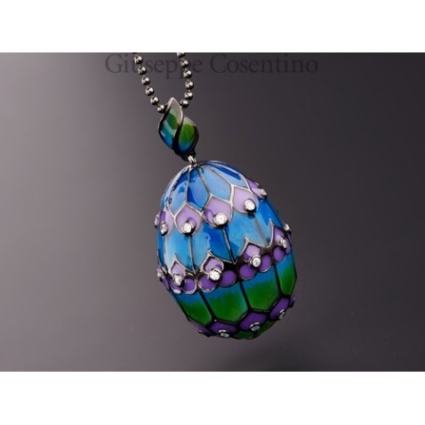 Cameo Italiano, Ciondolo in argento 925 e smalti Cameo Italiano, Ciondolo in argento 925 e smalti