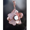 Italian cameo, pendant flower with cameo