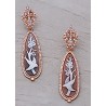 Cameo Italian, drop earrings with cameo