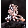 Italian cameo, butterfly ring with cameo