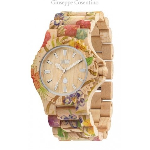 Orologio donna wewood.DATE FLOWER BEIGE